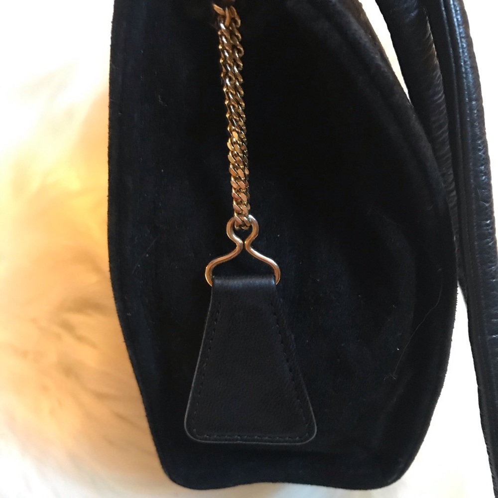 Authentic Chanel Suede Chevron Mini Shoulder Bag - image 7